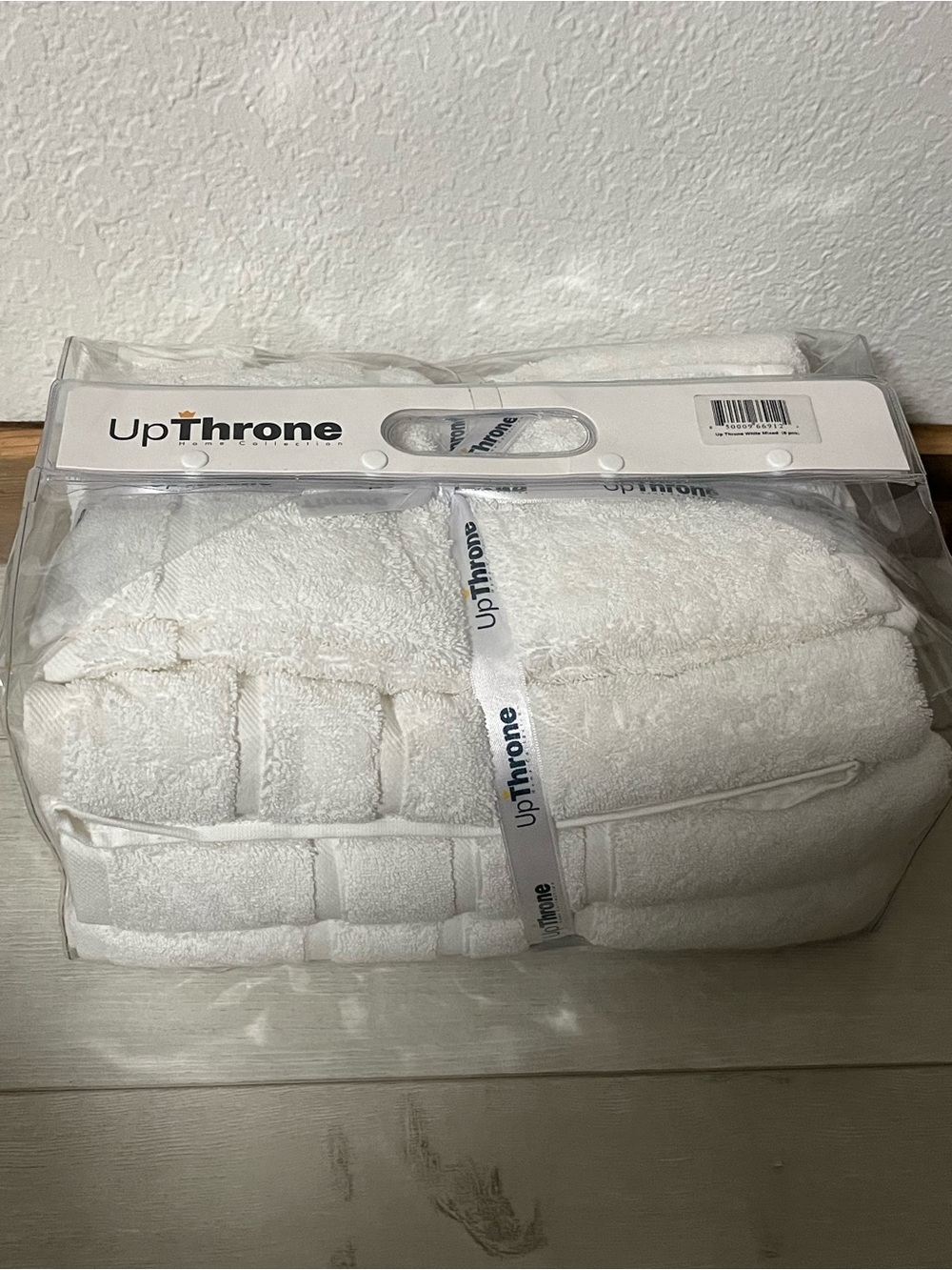 White Plush Bath Towel Set - Soft Absorbent Cotton